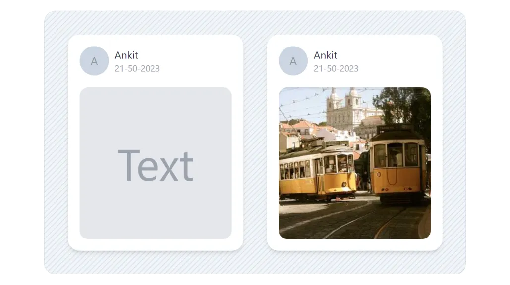 Reusable Angular card component rendering text and image using ng-template